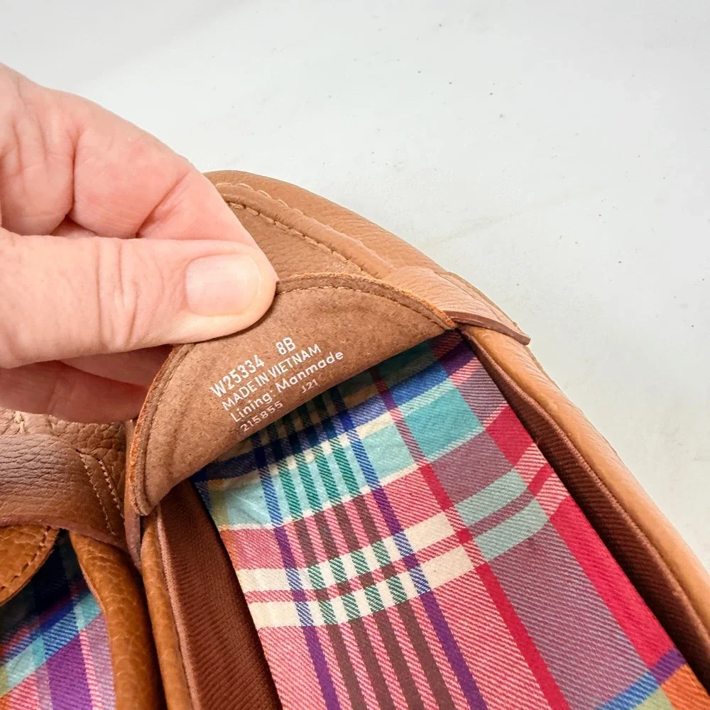 Cole Haan Penny Loafer Sneakers Tan Brown 8B Pebbled Leather Preppy‎ Old Money